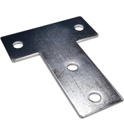 P-40x40 4 Ways Exhibition Aluminium Profile T Connector, Galvanized Steel, Strong T-Junction Joiner for Display and Partition Frames